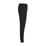 Kinder sportbroek van katoen en polyester 280 g/m² Roly kleur zwart tweede weergave met zijkant