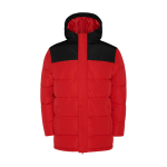 Gevoerde kinderjas van polyester met elastische boorden Roly kleur rood