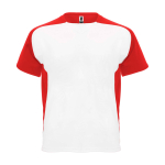 Sportief tweekleurig T-shirt voor kinderen korte mouwen kleur rood