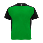 Sportief tweekleurig T-shirt voor kinderen korte mouwen kleur tropisch groen