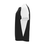 Sportief tweekleurig T-shirt voor kinderen korte mouwen kleur wit/zwart luxe weergave