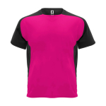 Sportief tweekleurig T-shirt voor kinderen korte mouwen kleur fuchsia