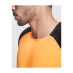 Sportief tweekleurig T-shirt voor kinderen korte mouwen kleur neon oranje luxe weergave 2