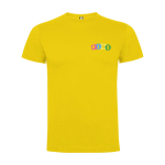 T-shirt voor kinderen van katoen in tricot 165 g/m² Roly kleur geel weergave zeefdruk