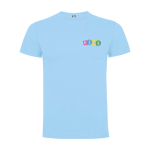 T-shirt voor kinderen van katoen in tricot 165 g/m² Roly kleur lichtblauw weergave zeefdruk