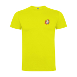 T-shirt voor kinderen van katoen in tricot 165 g/m² Roly kleur neon geel weergave zeefdruk