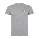 T-shirt voor kinderen van katoen in tricot 165 g/m² Roly kleur lichtgrijs gemarmerd weergave zeefdruk