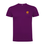 T-shirt voor kinderen van katoen in tricot 165 g/m² Roly kleur paars weergave zeefdruk