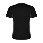 Tweekleurig sportshirt voor kinderen van polyester 140 g/m² Roly kleur zwart tweede weergave achterkant