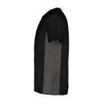 Tweekleurig sportshirt voor kinderen van polyester 140 g/m² Roly kleur zwart weergave zijkant