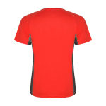 Tweekleurig sportshirt voor kinderen van polyester 140 g/m² Roly kleur rood tweede weergave achterkant