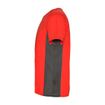 Tweekleurig sportshirt voor kinderen van polyester 140 g/m² Roly kleur rood weergave zijkant