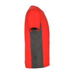 Tweekleurig sportshirt voor kinderen van polyester 140 g/m² Roly kleur rood tweede weergave met zijkant