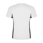 Tweekleurig sportshirt voor kinderen van polyester 140 g/m² Roly kleur wit tweede weergave achterkant