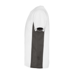 Tweekleurig sportshirt voor kinderen van polyester 140 g/m² Roly kleur wit weergave zijkant