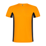 Tweekleurig sportshirt voor kinderen van polyester 140 g/m² Roly kleur oranje