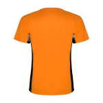 Tweekleurig sportshirt voor kinderen van polyester 140 g/m² Roly kleur oranje tweede weergave achterkant