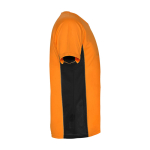 Tweekleurig sportshirt voor kinderen van polyester 140 g/m² Roly kleur oranje tweede weergave met zijkant