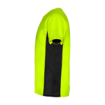 Tweekleurig sportshirt voor kinderen van polyester 140 g/m² Roly kleur neon groen weergave zijkant