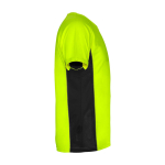 Tweekleurig sportshirt voor kinderen van polyester 140 g/m² Roly kleur neon groen tweede weergave met zijkant