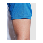 Tweekleurig sportshirt voor kinderen korte mouwen kleur koningsblauw luxe weergave 2