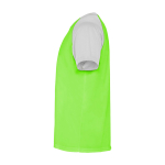 Tweekleurig sportshirt voor kinderen korte mouwen kleur neon groen luxe weergave