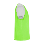 Tweekleurig sportshirt voor kinderen korte mouwen kleur neon groen luxe weergave 2