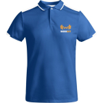Polyester poloshirt met korte mouwen voor heren, 140 g/m², Roly kleur koningsblauw weergave zeefdruk