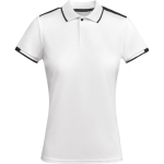 Polyester poloshirt met korte mouwen voor dames, 140 g/m², Roly kleur wit