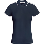 Polyester poloshirt met korte mouwen voor dames, 140 g/m², Roly kleur marineblauw