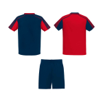 Unisex sportset van polyester met 2 T-shirts 140 g/m² Roly kleur rood tweede weergave achterkant