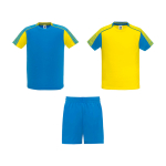 Unisex sportset van polyester met 2 T-shirts 140 g/m² Roly kleur geel