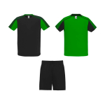 Unisex sportset van polyester met 2 T-shirts 140 g/m² Roly kleur groen