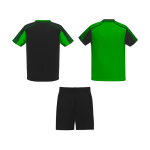 Unisex sportset van polyester met 2 T-shirts 140 g/m² Roly kleur groen tweede weergave achterkant