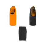 Unisex sportset van polyester met 2 T-shirts 140 g/m² Roly kleur oranje weergave zijkant