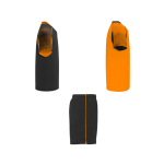 Unisex sportset van polyester met 2 T-shirts 140 g/m² Roly kleur oranje tweede weergave met zijkant