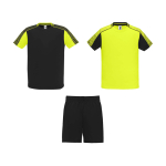 Unisex sportset van polyester met 2 T-shirts 140 g/m² Roly kleur neon geel