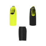 Unisex sportset van polyester met 2 T-shirts 140 g/m² Roly kleur neon geel weergave zijkant