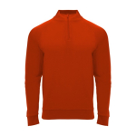 Sporttrui met halve rits van polyester 200 g/m2 Roly kleur rood
