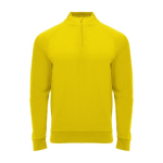 Sporttrui met halve rits van polyester 200 g/m2 Roly kleur geel