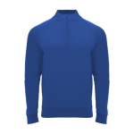 Sporttrui met halve rits van polyester 200 g/m2 Roly kleur koningsblauw