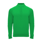 Sporttrui met halve rits van polyester 200 g/m2 Roly kleur limoen groen