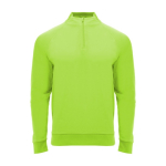 Sporttrui met halve rits van polyester 200 g/m2 Roly kleur neon groen