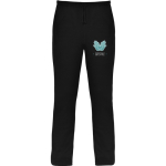 Regular fit unisex broek van katoen en polyester 280 g/m² Roly kleur zwart weergave zeefdruk