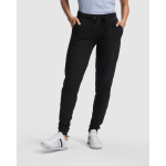 Dames sportbroek van katoen en polyester 280 g/m² Roly kleur zwart luxe weergave