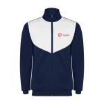Unisex tweekleurig trainingspak van polyester 225 g/m² Roly kleur wit weergave zeefdruk
