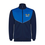 Unisex tweekleurig trainingspak van polyester 225 g/m² Roly kleur koningsblauw weergave zeefdruk