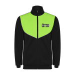 Unisex tweekleurig trainingspak van polyester 225 g/m² Roly kleur limoen groen weergave zeefdruk