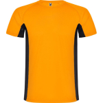Tweekleurig sportshirt van polyester voor heren, 140 g/m², Roly kleur neon oranje