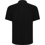 Unisex polo van katoen en polyester met zak 190 g/m2 Roly kleur zwart tweede weergave achterkant